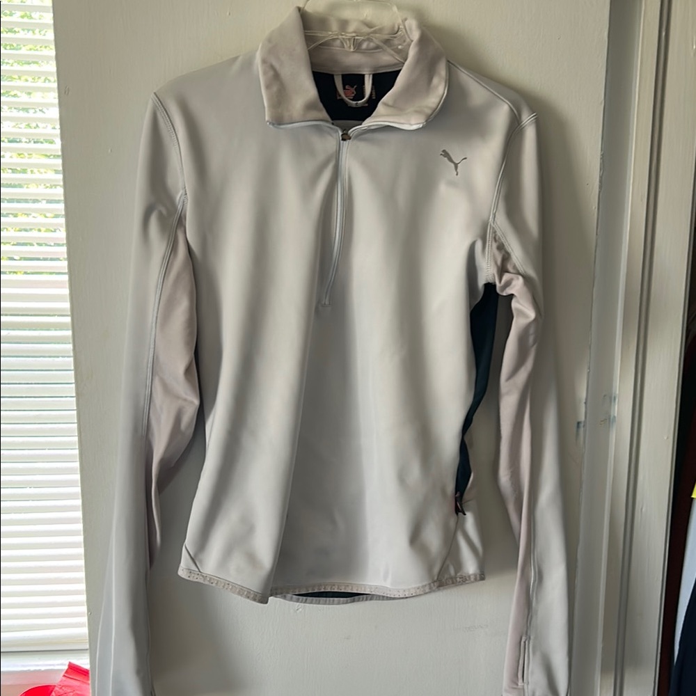 Puma Light Gray Half-Zip Pullover